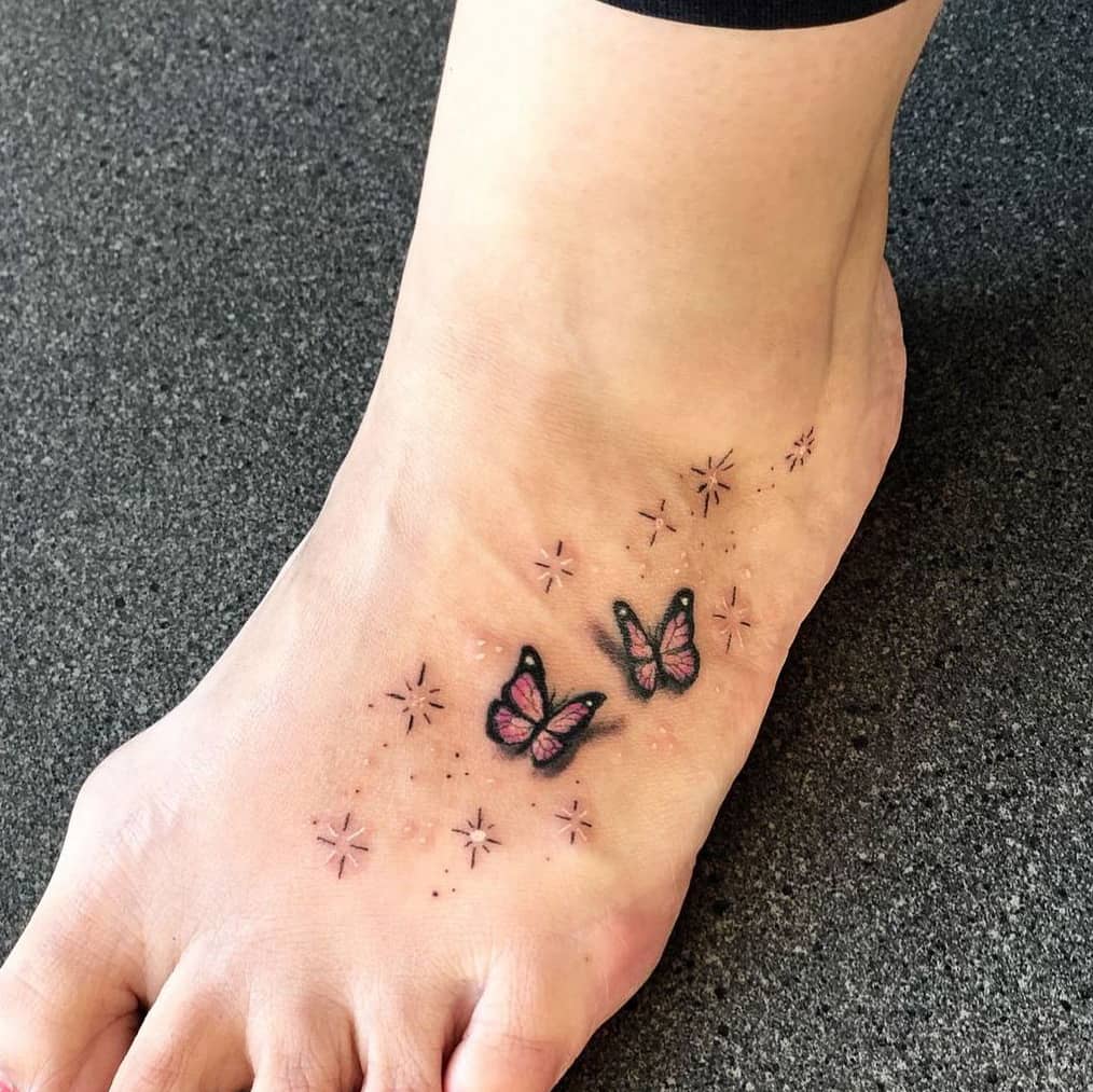 3D butterfly tattoo