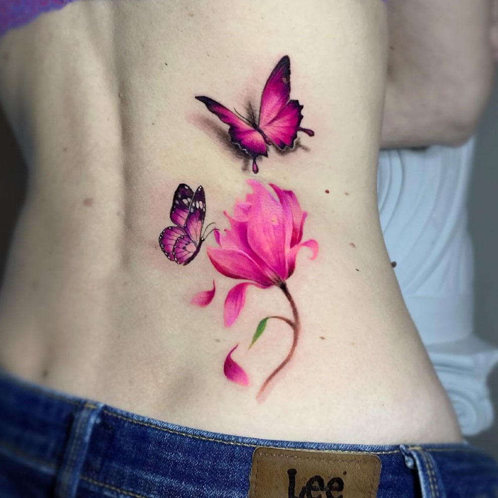 3D butterfly tattoo