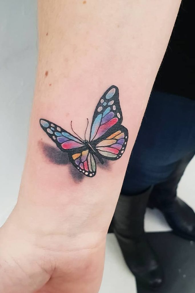 3D butterfly tattoo