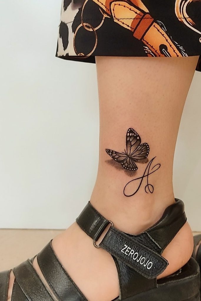 3D butterfly tattoo