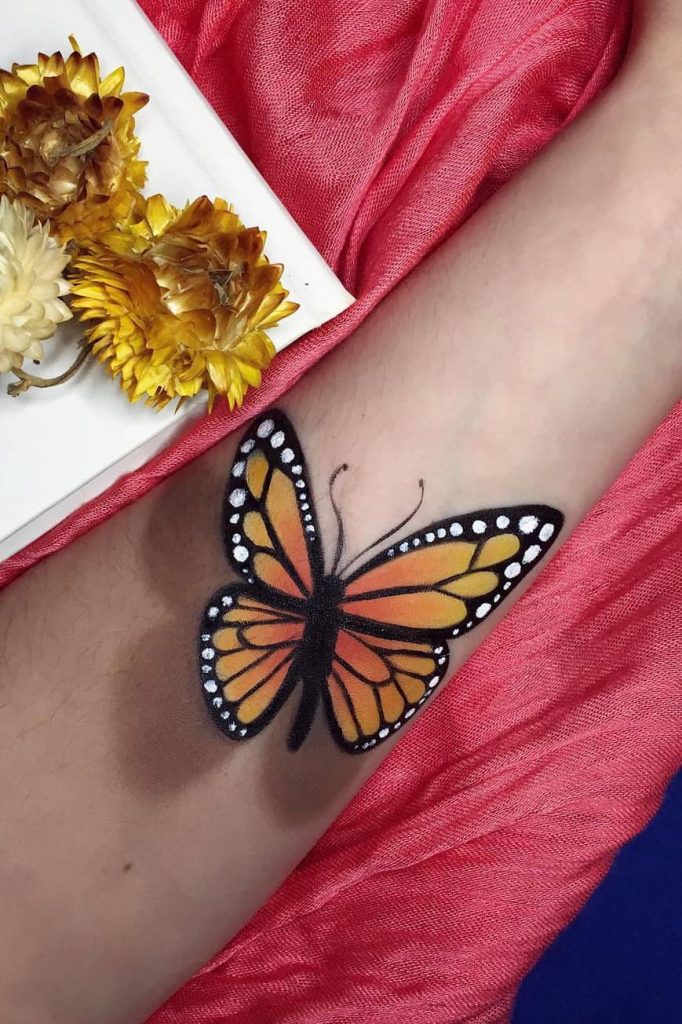 3D butterfly tattoo