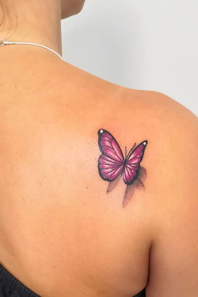 3D butterfly tattoo