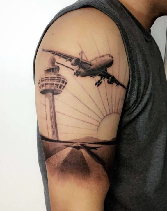 airplane tattoo