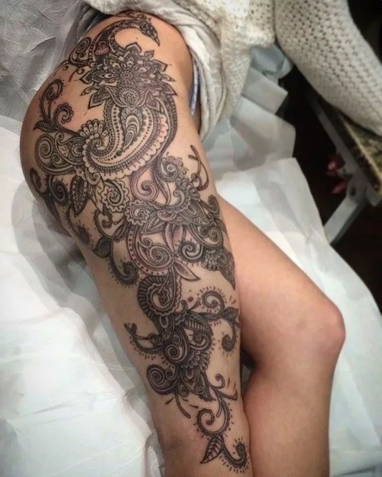 lace tattoo 