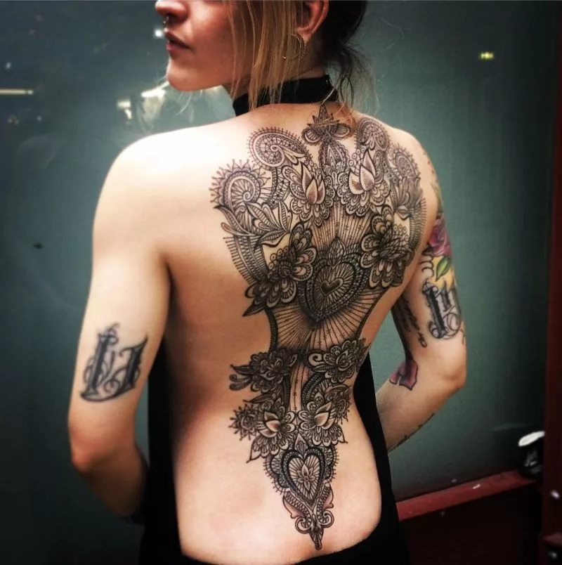 lace tattoo 