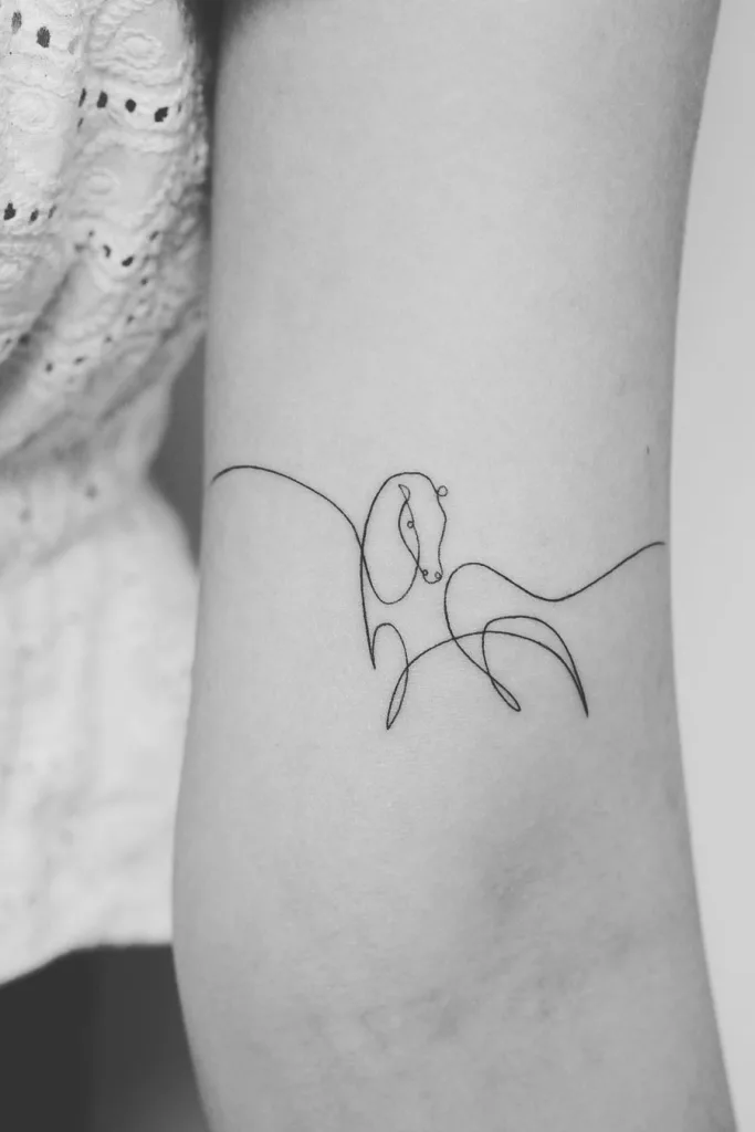 line art tattoo