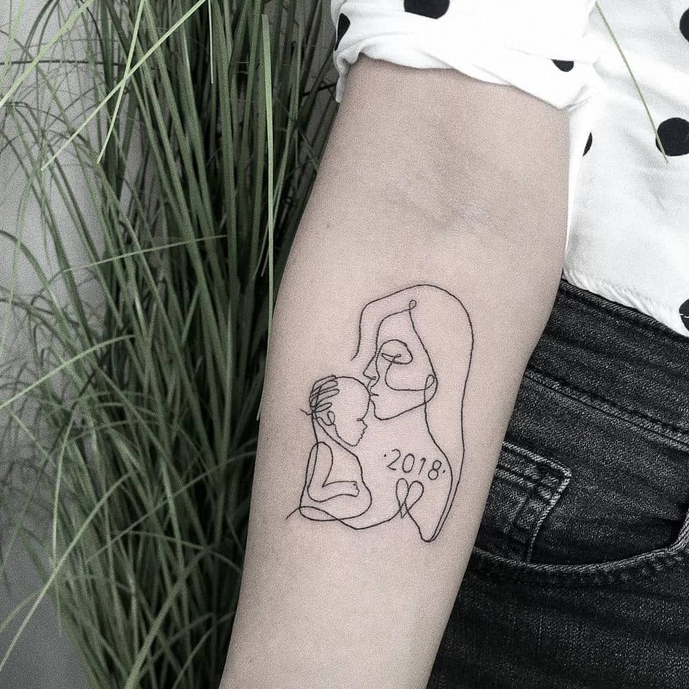 line art tattoo