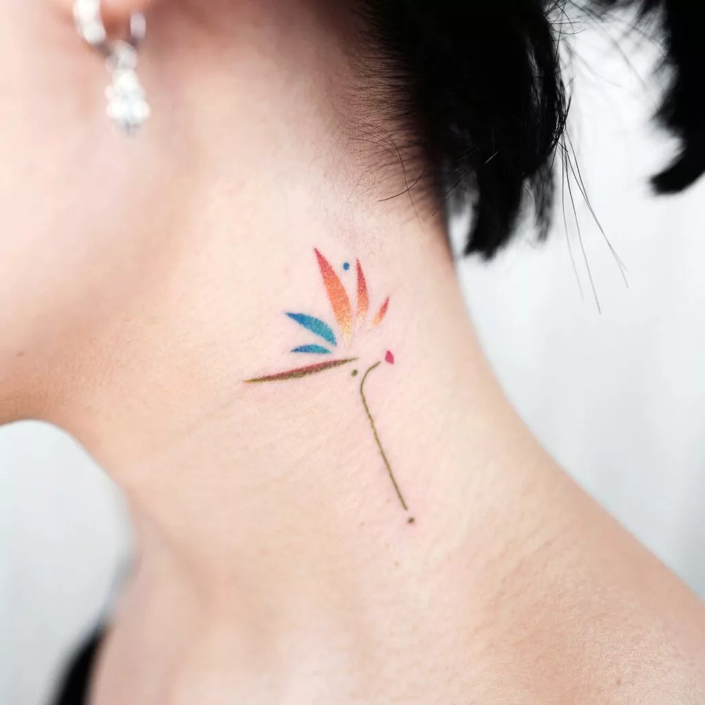 bird of paradise tattoo