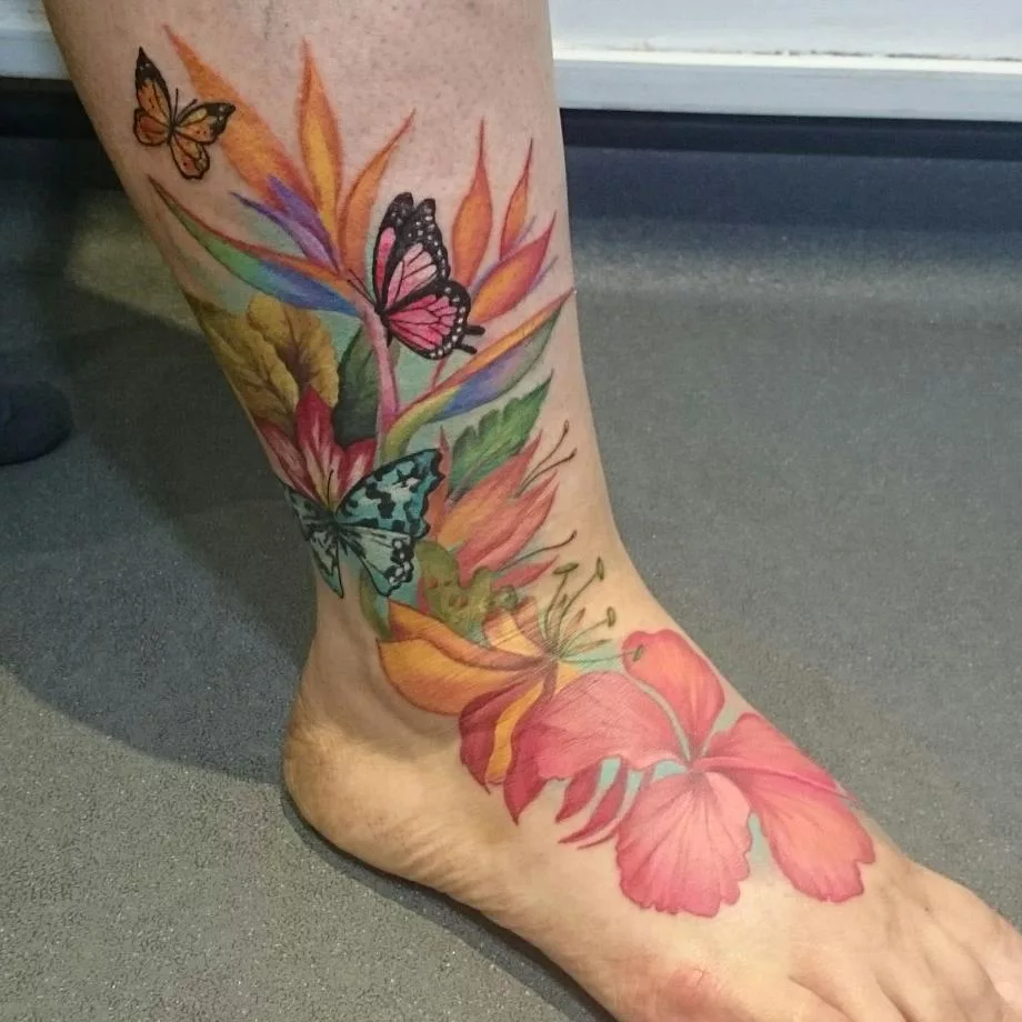 bird of paradise tattoo