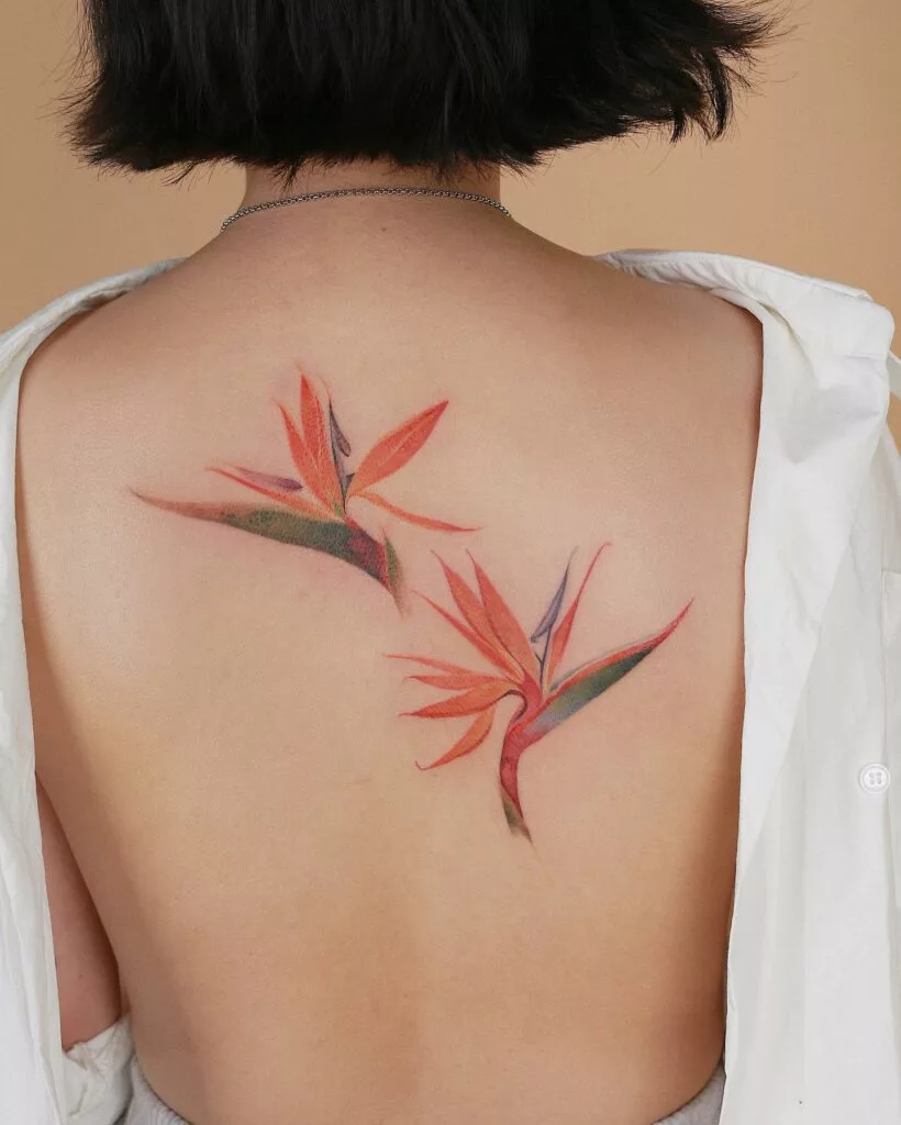 bird of paradise tattoo