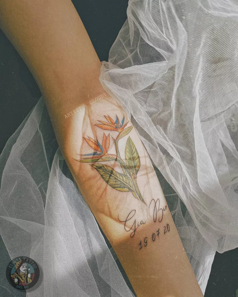 bird of paradise tattoo