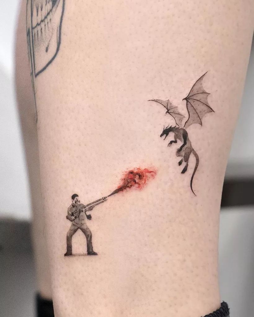 Choi Yun tattoo