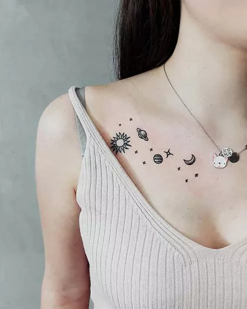 collarbone tattoo