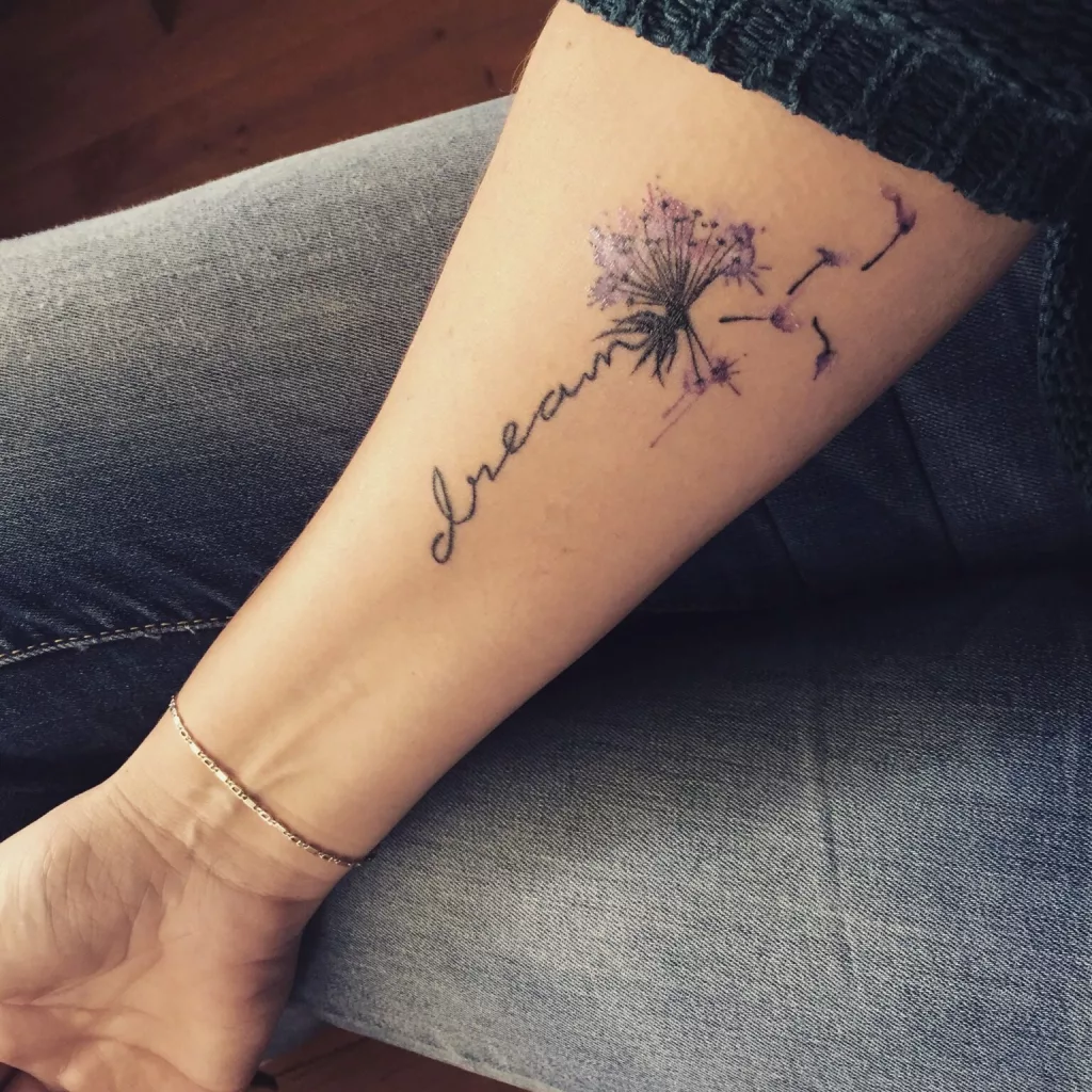 Dandelion tattoo