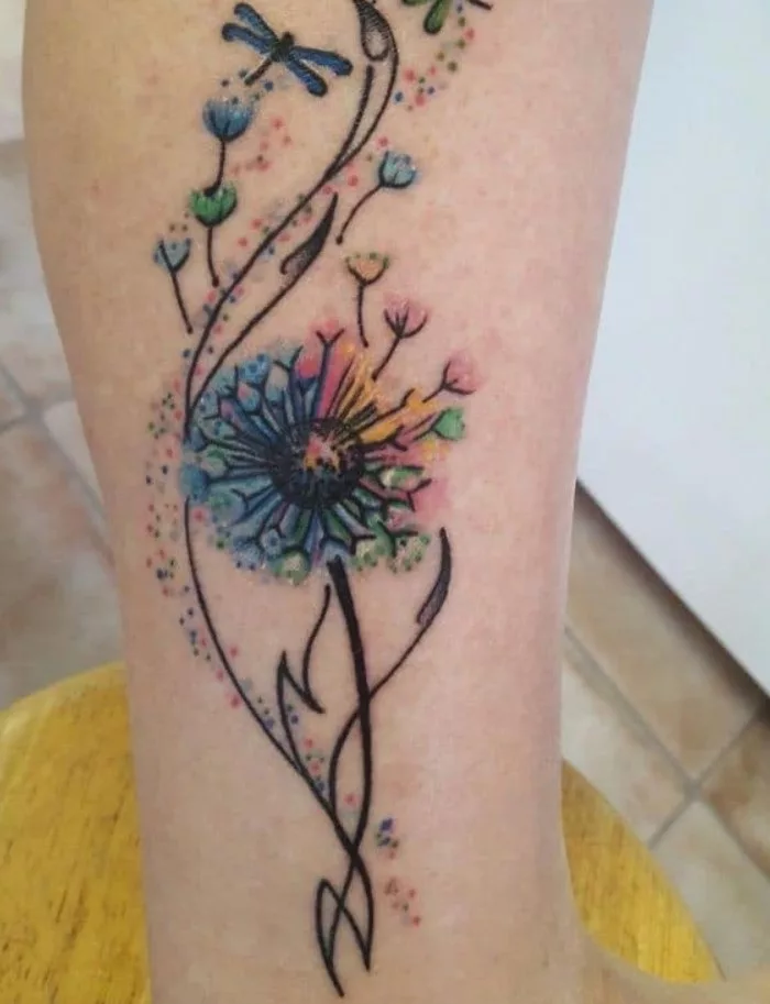 Dandelion tattoo