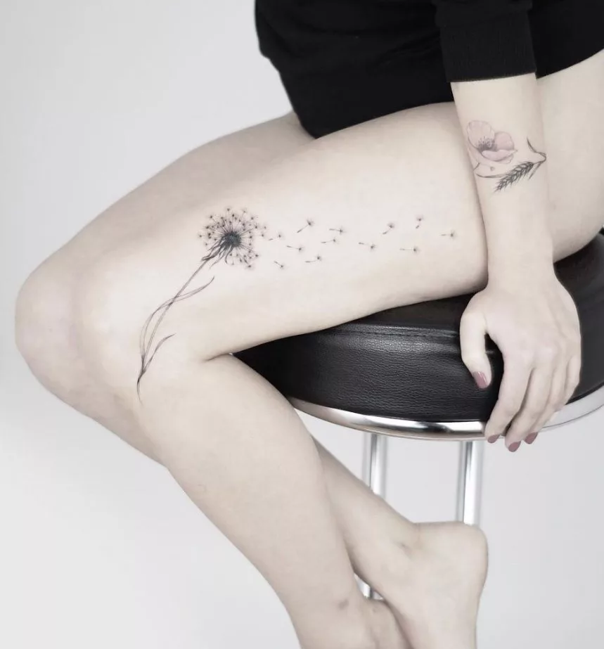 Dandelion tattoo