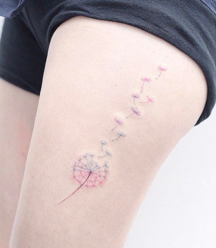 Dandelion tattoo