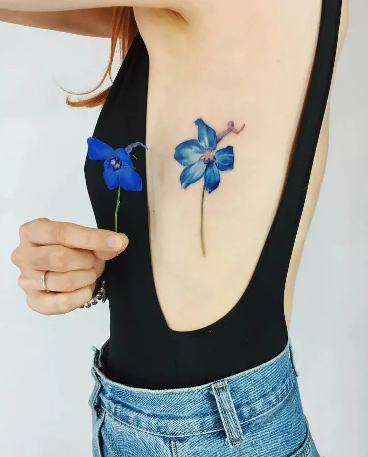 delphinium tattoo