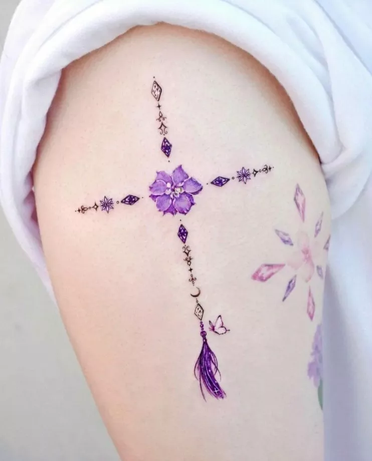 delphinium tattoo