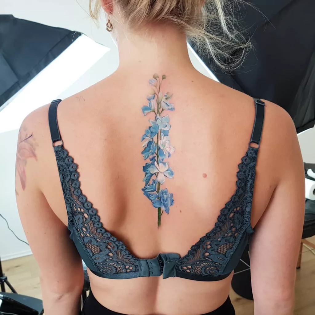 delphinium tattoo