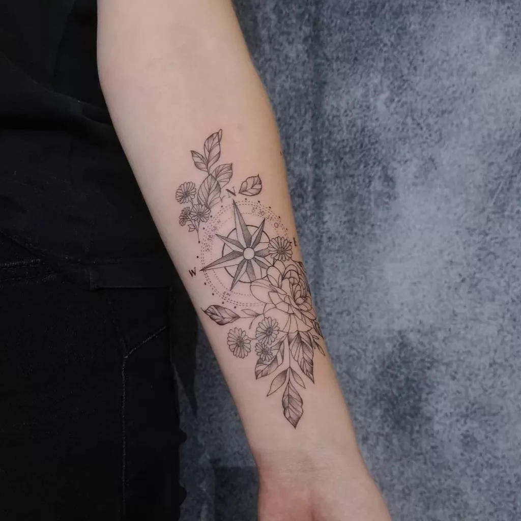 floral tattoo