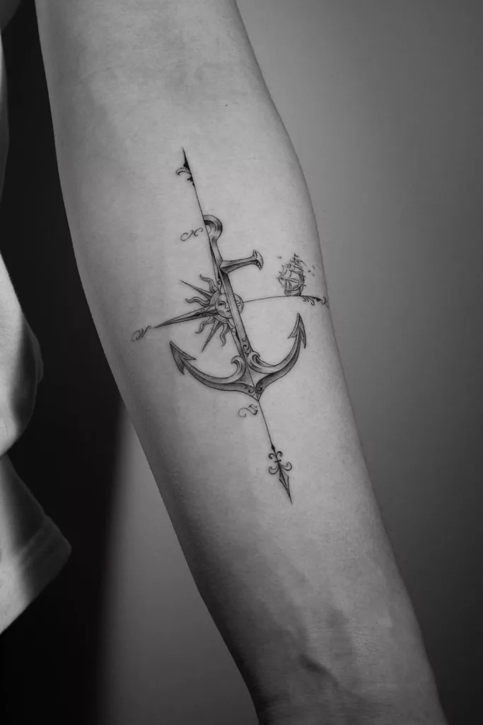 compass tattoo