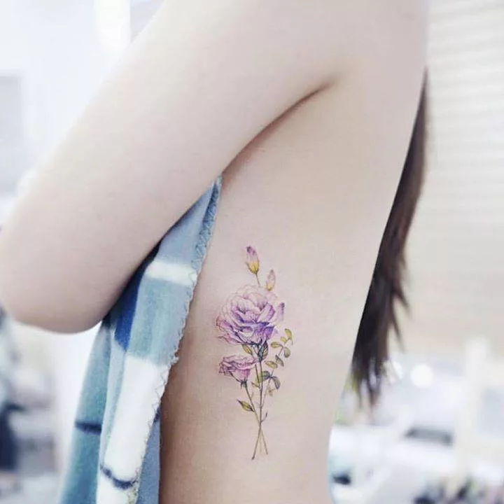 flower bouquet tattoo