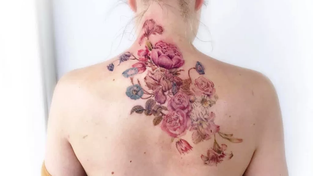 flower bouquet tattoo