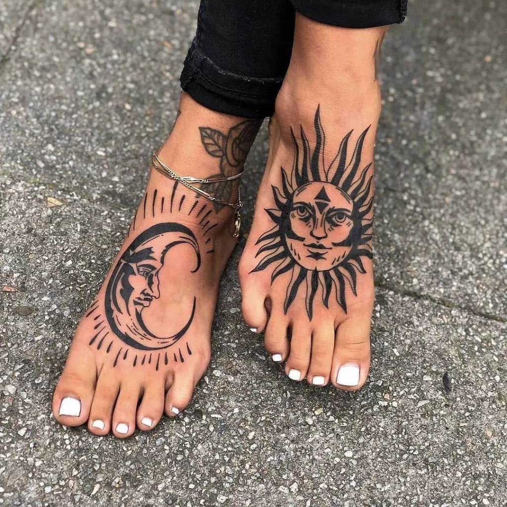 sun and moon tattoo