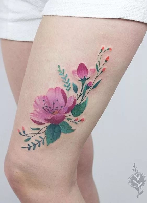 thigh tattoo