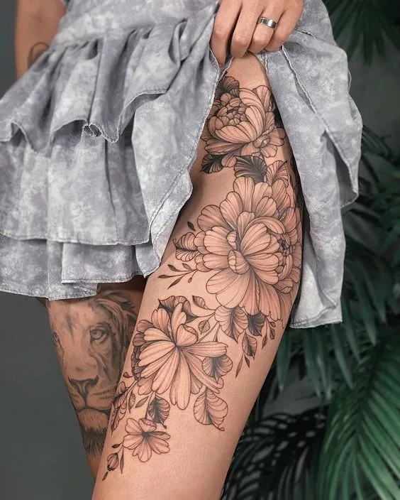 thigh tattoo