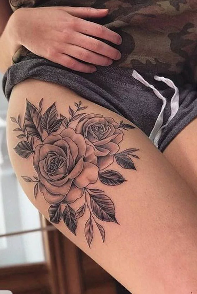 thigh tattoo