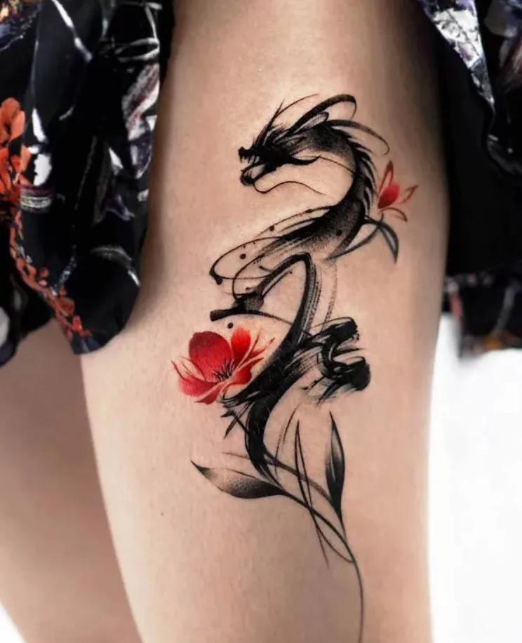 thigh tattoo