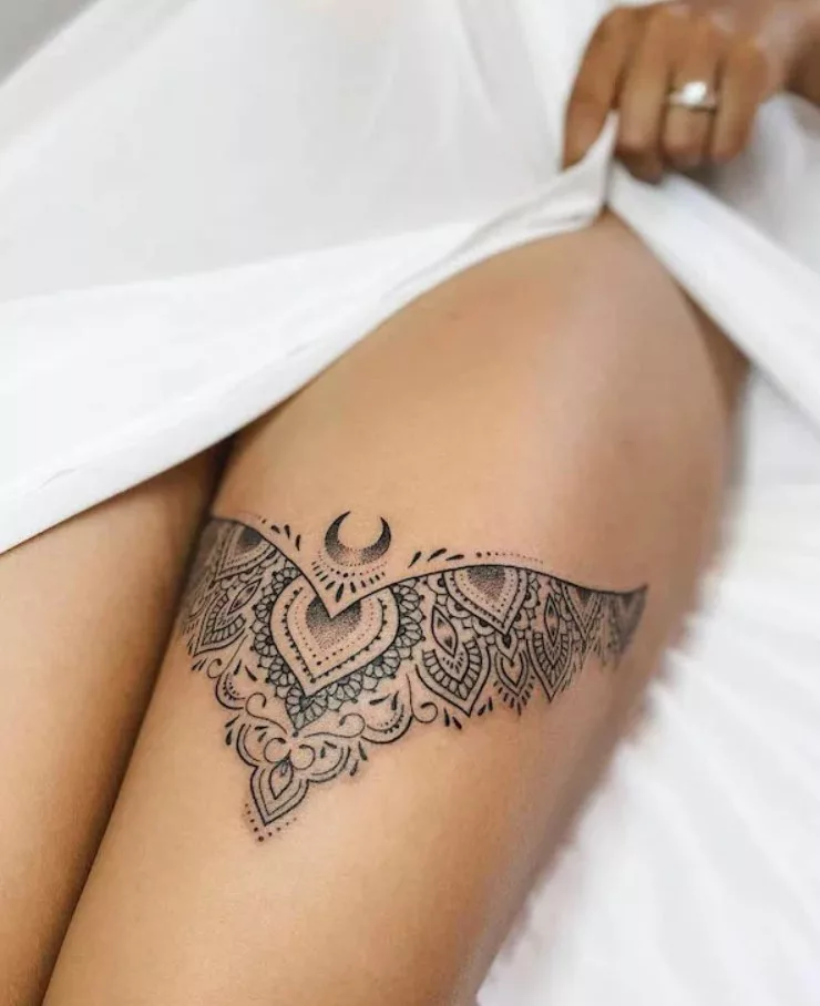 thigh tattoo