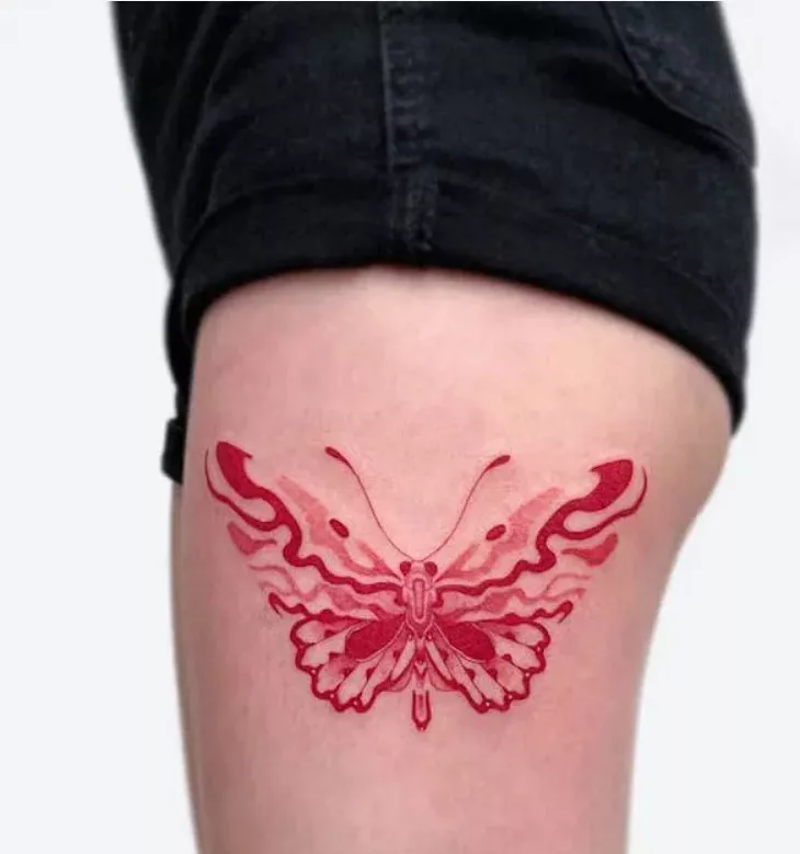 thigh tattoo