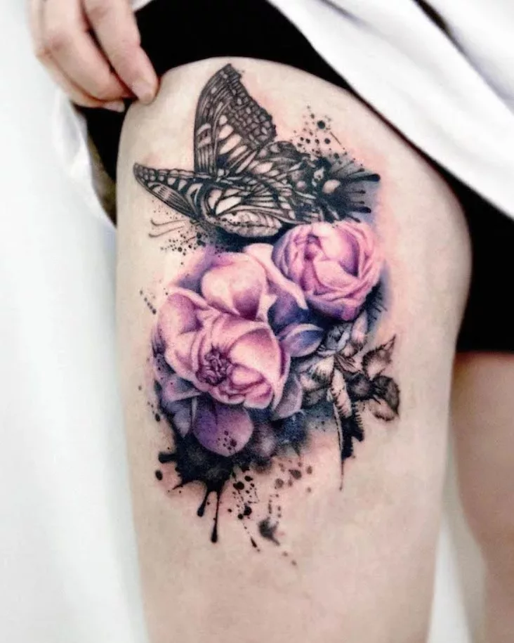 thigh tattoo