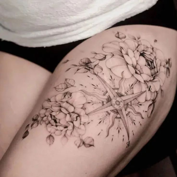 thigh tattoo