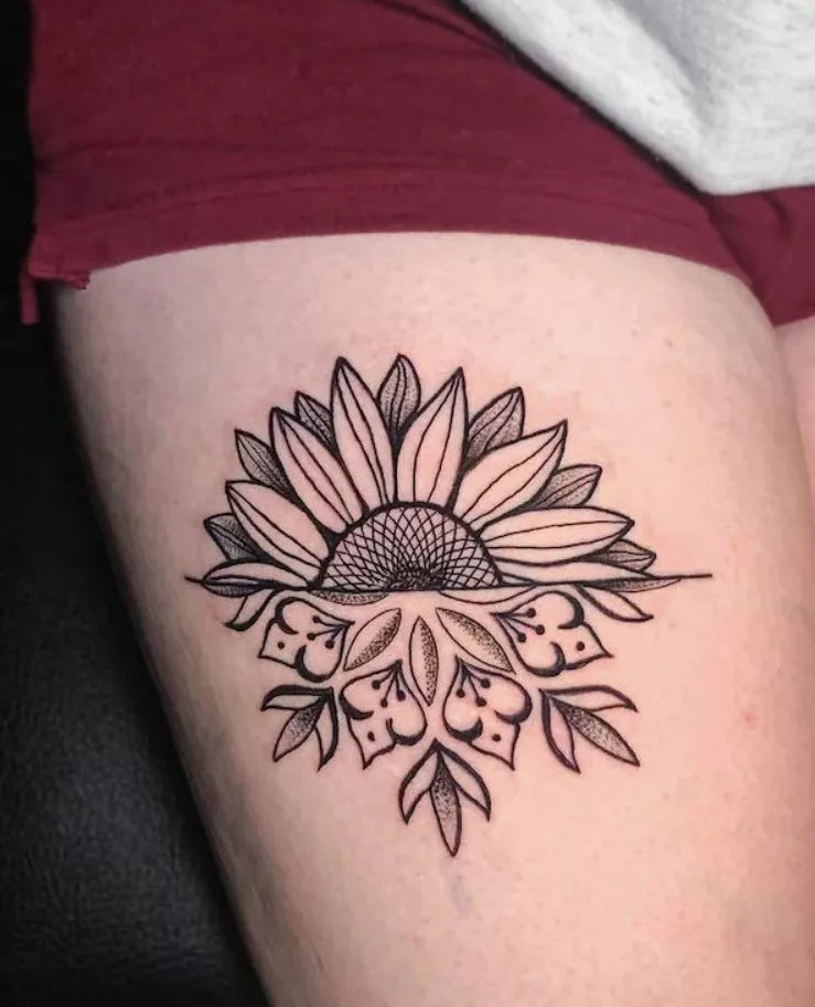 thigh tattoo