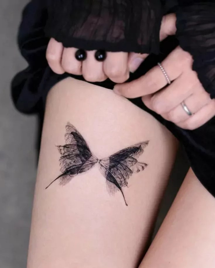 thigh tattoo