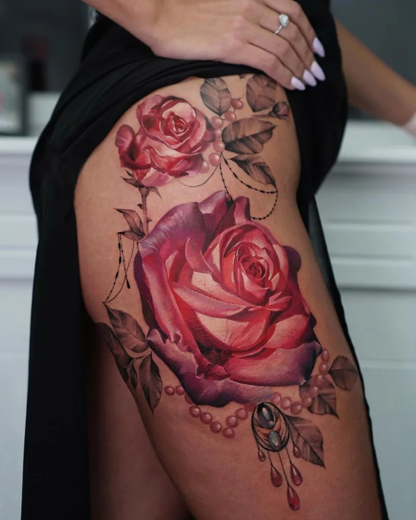 thigh tattoo