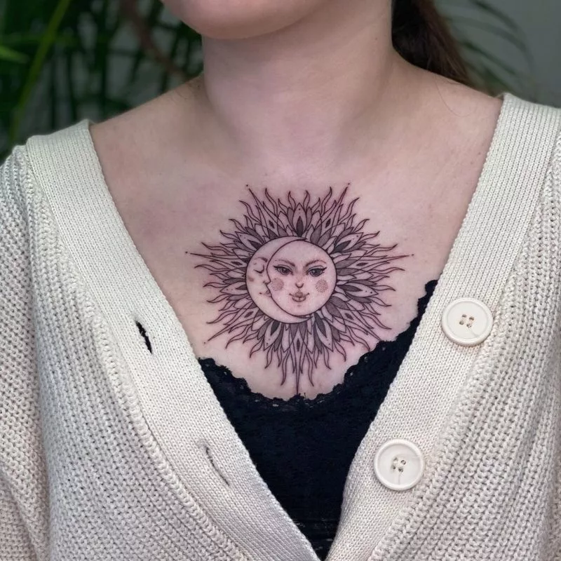 sun and moon tattoo