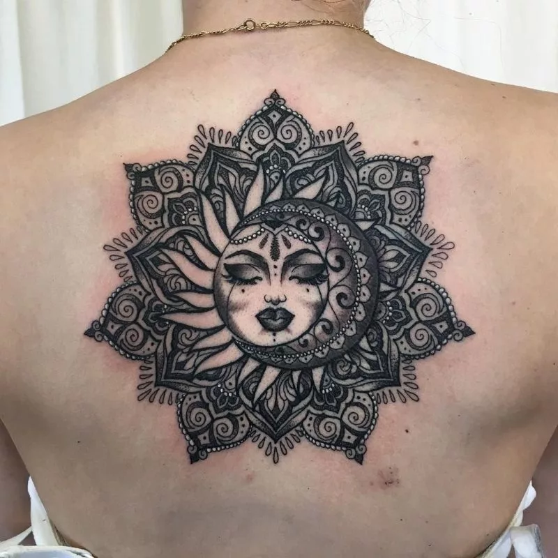 sun and moon tattoo