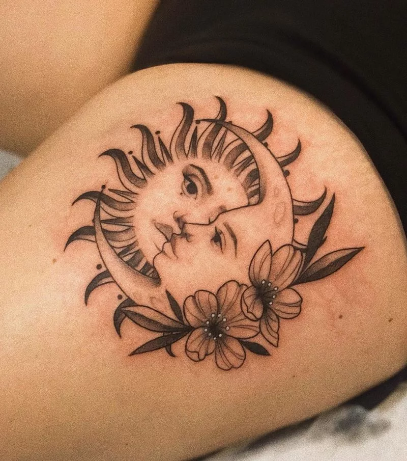 sun and moon tattoo