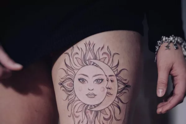 sun and moon tattoo