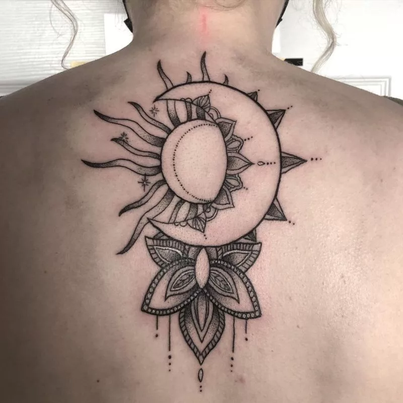 sun and moon tattoo