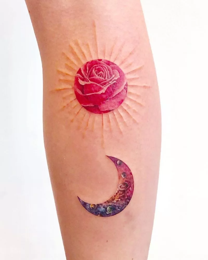 sun and moon tattoo