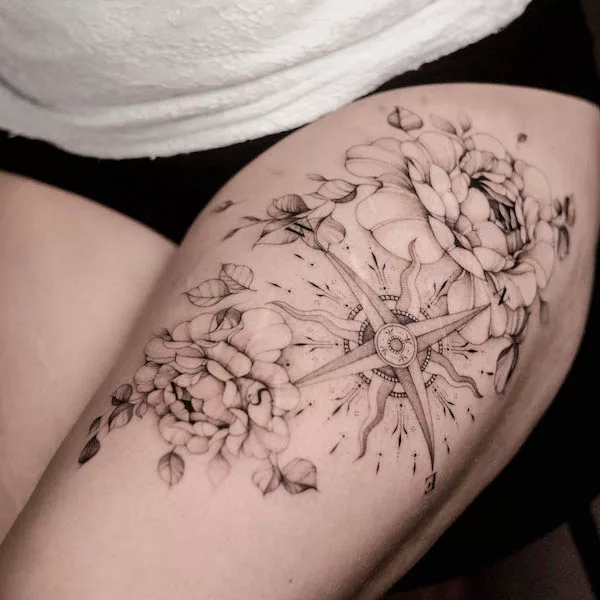 thigh tattoo