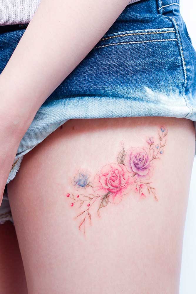 thigh tattoo