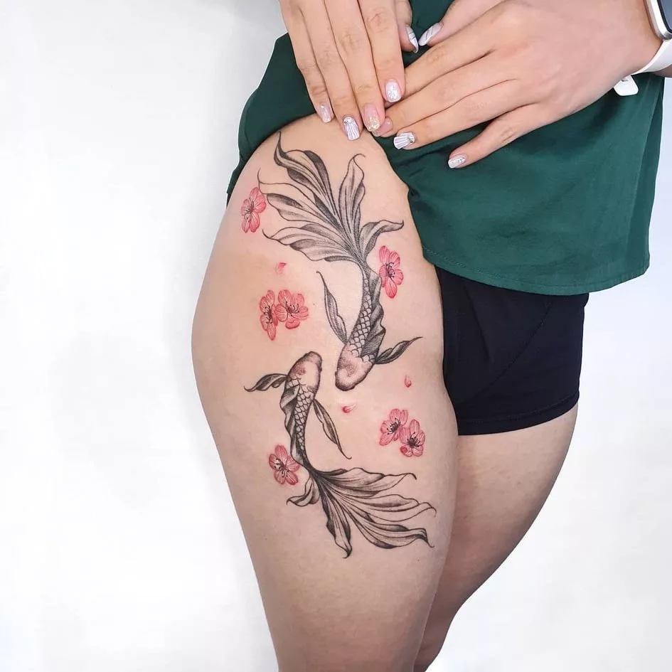 thigh tattoo