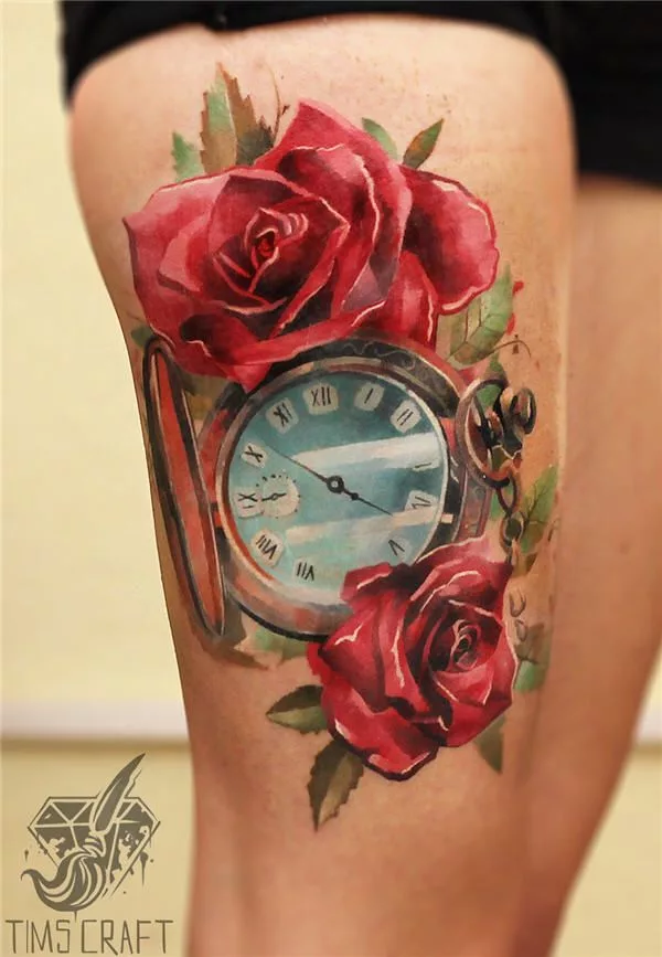 thigh tattoo